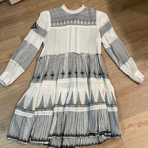 Zara black and white dress